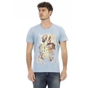 Trussardi Action Light Blue Cotton Men Men's T-Shirt